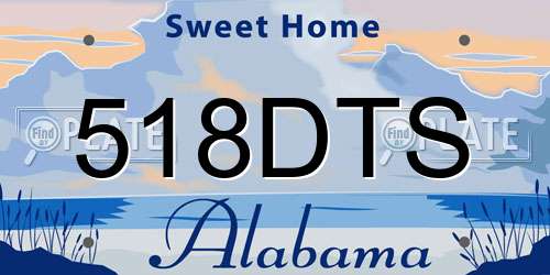 518DTS Alabama License Plate