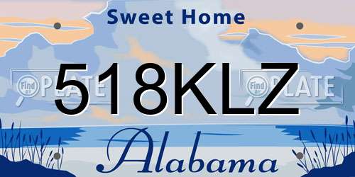 518KLZ Alabama License Plate