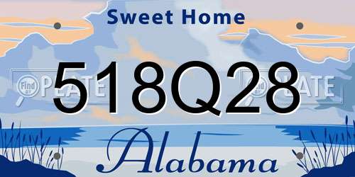 518Q28 Alabama License Plate