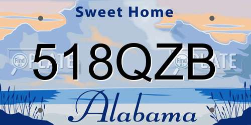 518QZB Alabama License Plate