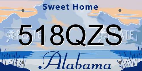 518QZS Alabama License Plate