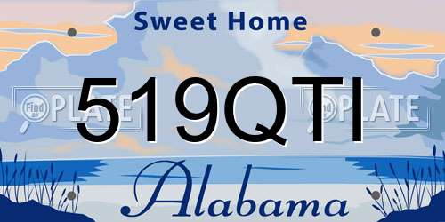 519QTI Alabama License Plate