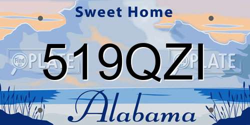 519QZI Alabama License Plate