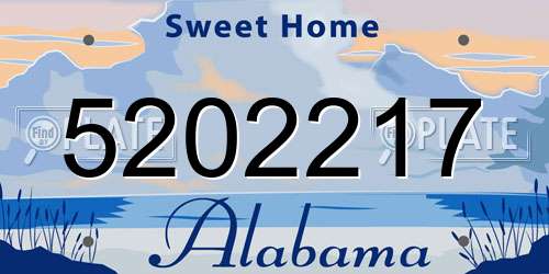 5202217 Alabama License Plate