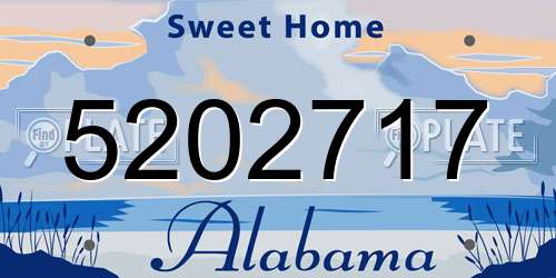 5202717 Alabama License Plate