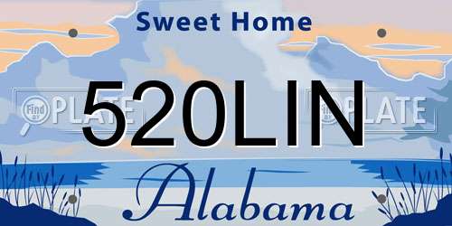 520LIN Alabama License Plate