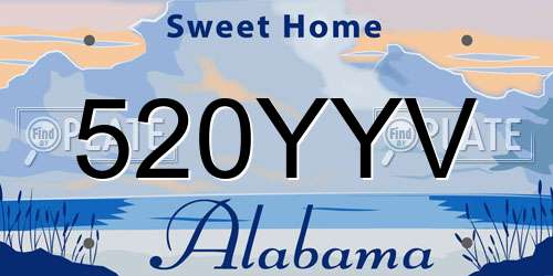 520YYV Alabama License Plate