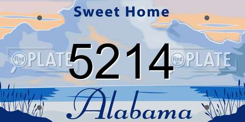 5214 Alabama License Plate