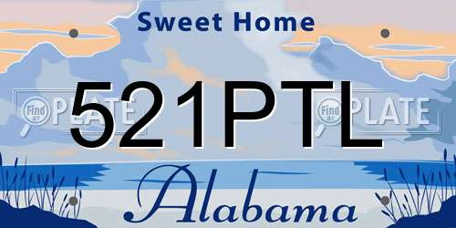 521PTL Alabama License Plate