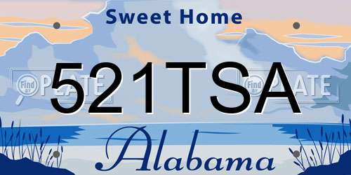 521TSA Alabama License Plate