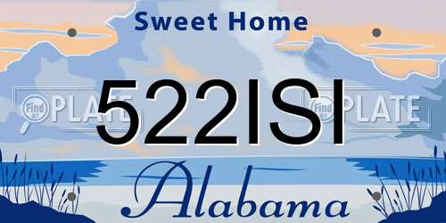 522ISI Alabama License Plate