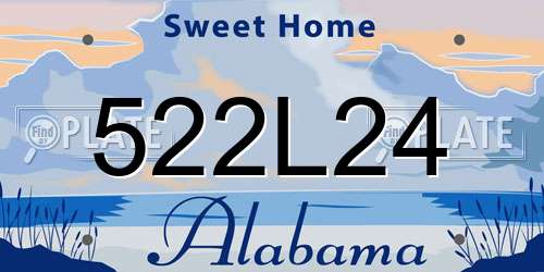 522L24 Alabama License Plate