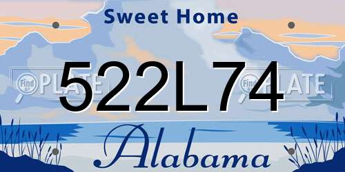 522L74 Alabama License Plate