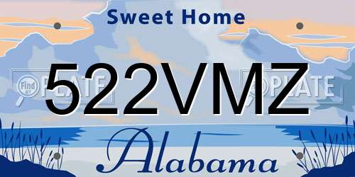 522VMZ Alabama License Plate