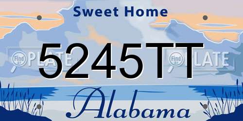 5245TT Alabama License Plate