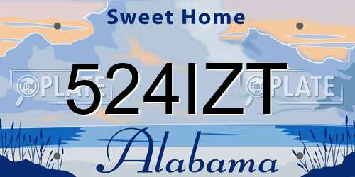 524IZT Alabama License Plate