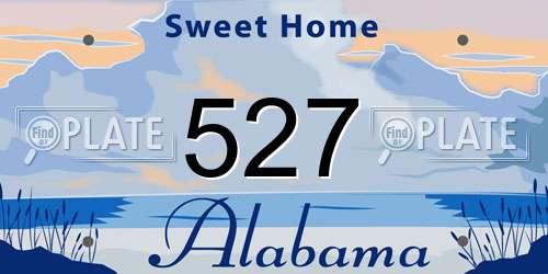 527 Alabama License Plate