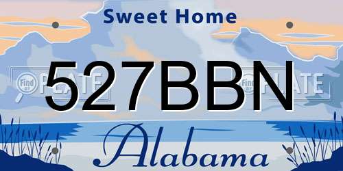 527BBN Alabama License Plate