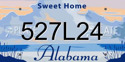 527L24 Alabama License Plate