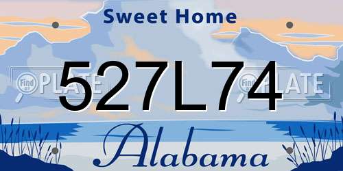 527L74 Alabama License Plate