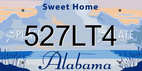 527LT4 Alabama License Plate