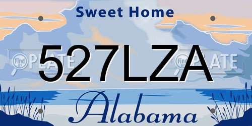 527LZA Alabama License Plate