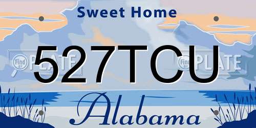 527TCU Alabama License Plate
