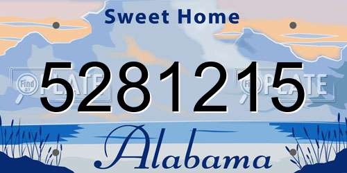 5281215 Alabama License Plate