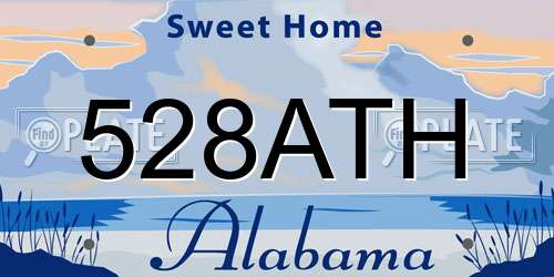 528ATH Alabama License Plate
