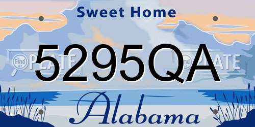 5295QA Alabama License Plate