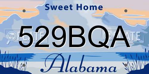 529BQA Alabama License Plate