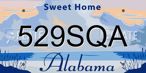 529SQA Alabama License Plate