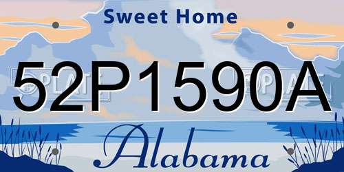 52P1590A Alabama License Plate