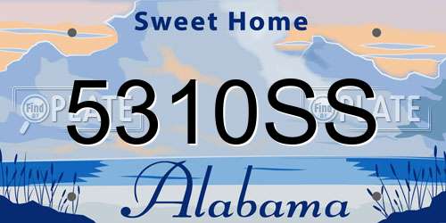 5310SS Alabama License Plate