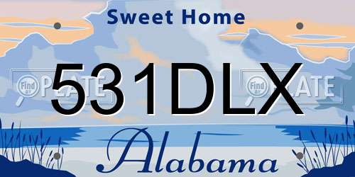 531DLX Alabama License Plate