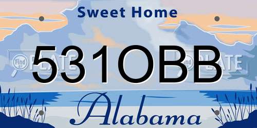 531OBB Alabama License Plate