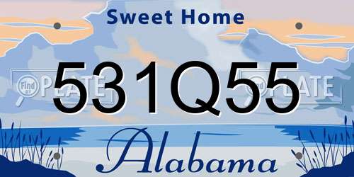 531Q55 Alabama License Plate