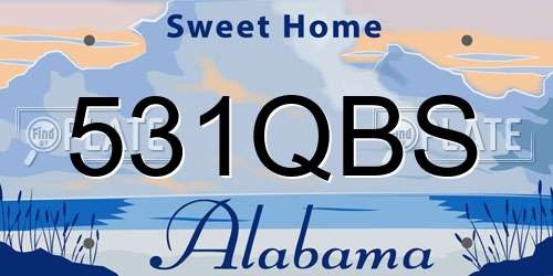 531QBS Alabama License Plate