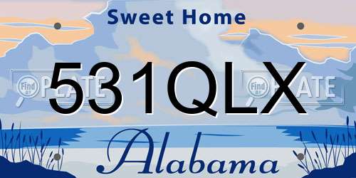 531QLX Alabama License Plate