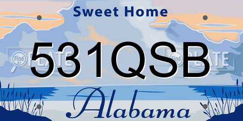 531QSB Alabama License Plate