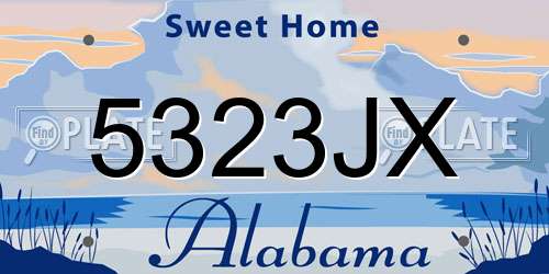 5323JX Alabama License Plate