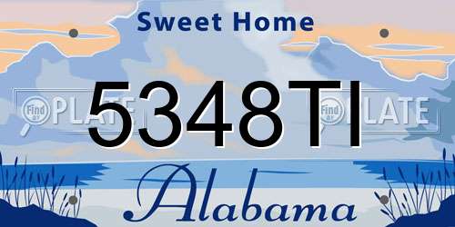 5348TI Alabama License Plate