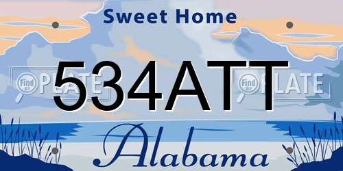 534ATT Alabama License Plate