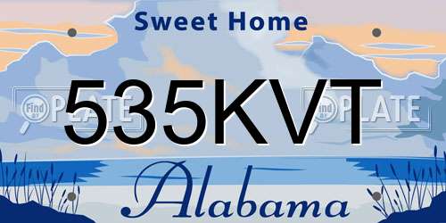 535KVT Alabama License Plate