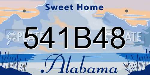 541B48 Alabama License Plate