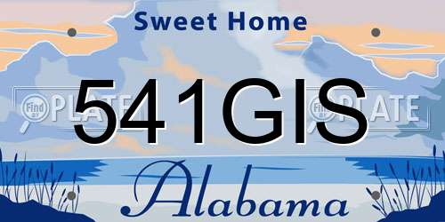 541GIS Alabama License Plate