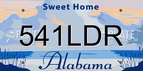 541LDR Alabama License Plate