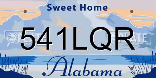 541LQR Alabama License Plate