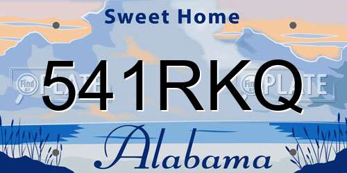 541RKQ Alabama License Plate