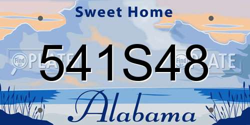 541S48 Alabama License Plate